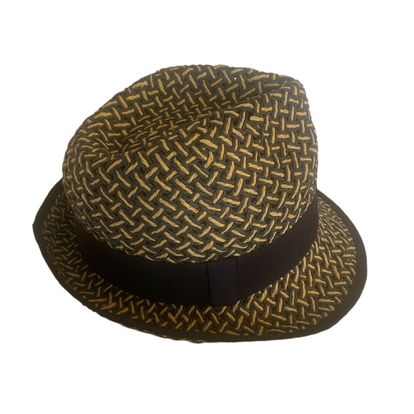 Blue Saks fifth avenue hat, Fedora,summer, beach, short brim,straw hat,OS,New - Picture 2 of 8